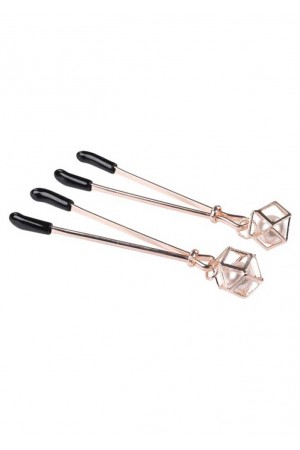 Brat Pearl Nipple Clips - Rose Gold