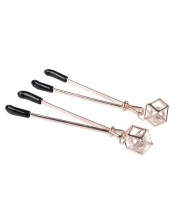 Brat Pearl Nipple Clips - Rose Gold