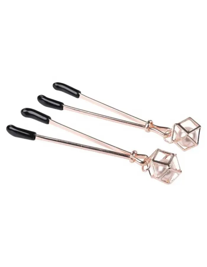 Brat Pearl Nipple Clips - Rose Gold