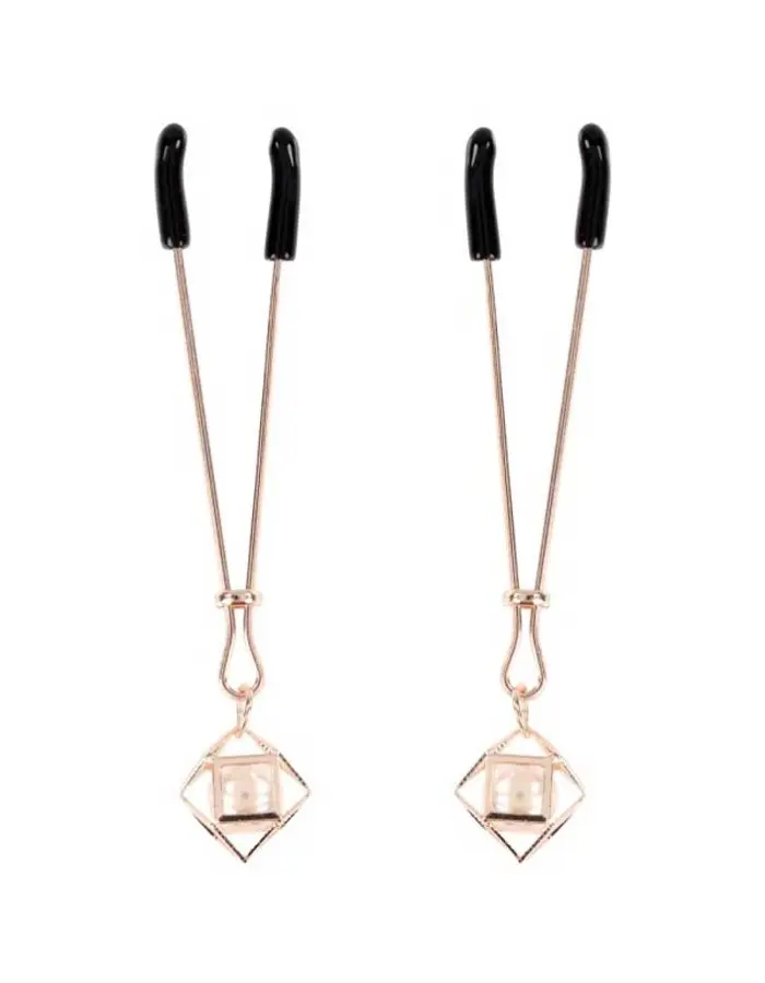 Brat Pearl Nipple Clips - Rose Gold