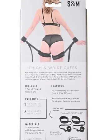 Thigh and Wrist Cuffs - Black