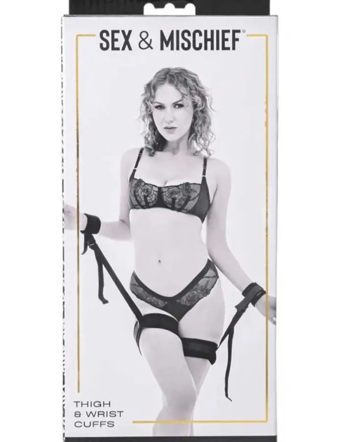 Thigh and Wrist Cuffs - Black