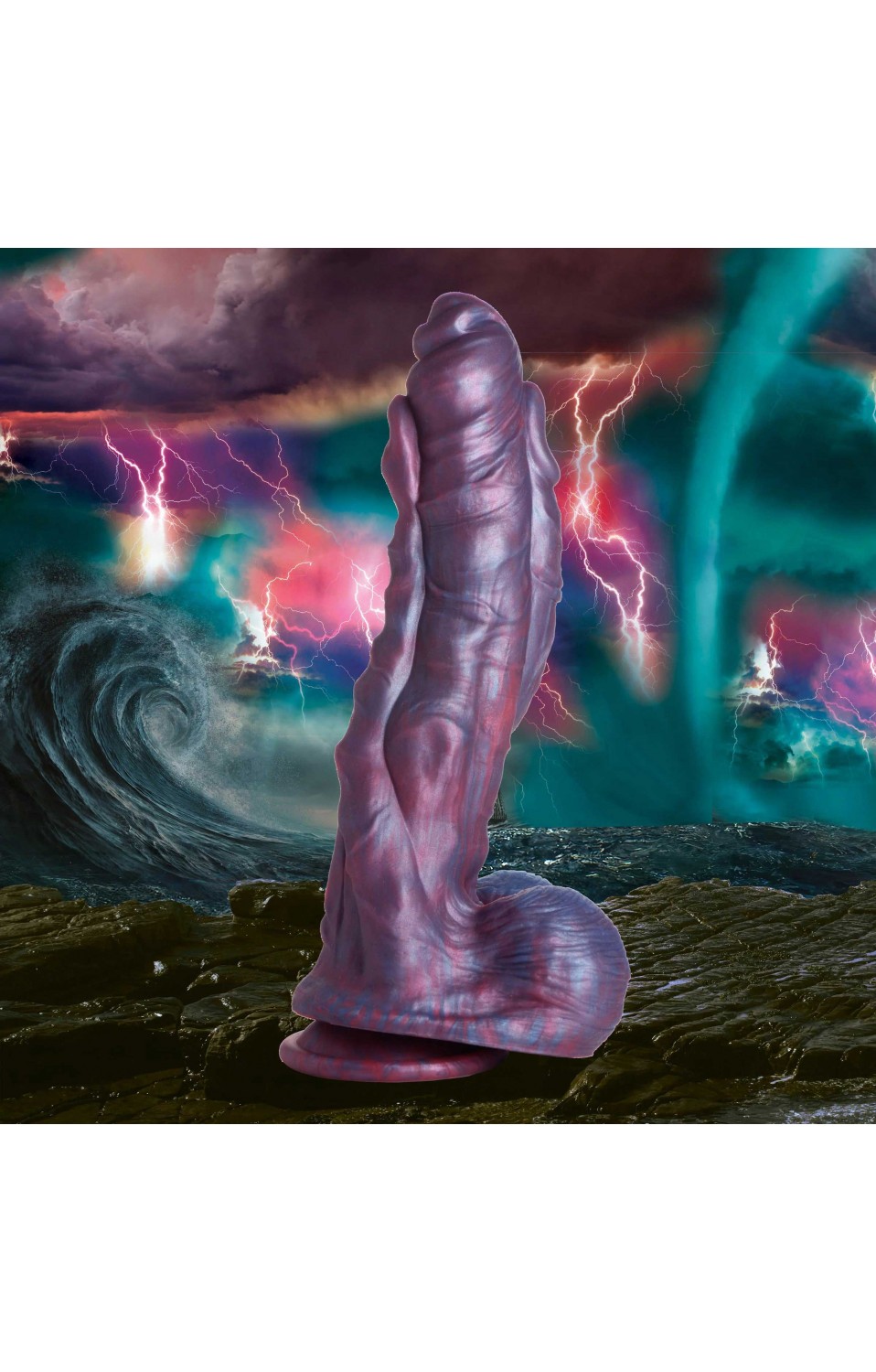 Hydra Sea Monster Silicone Dildo - Purple - CC-AH186