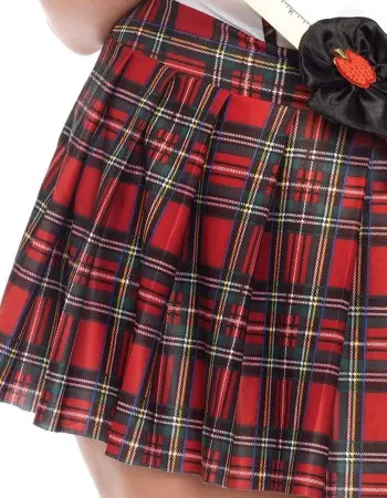 Plus Boarding School Flirt Costume - 1x/2x - White / Red