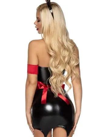 Naughty Nurse Costume - Small - Black/red