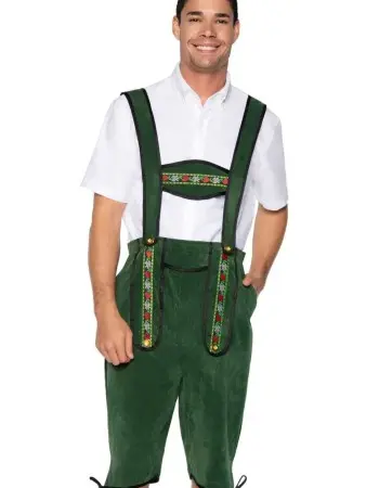 Men's Beerfest Lederhosen Oktoberfest Costume - X-Large - Green