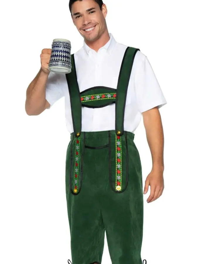 Men's Beerfest Lederhosen Oktoberfest Costume - X-Large - Green