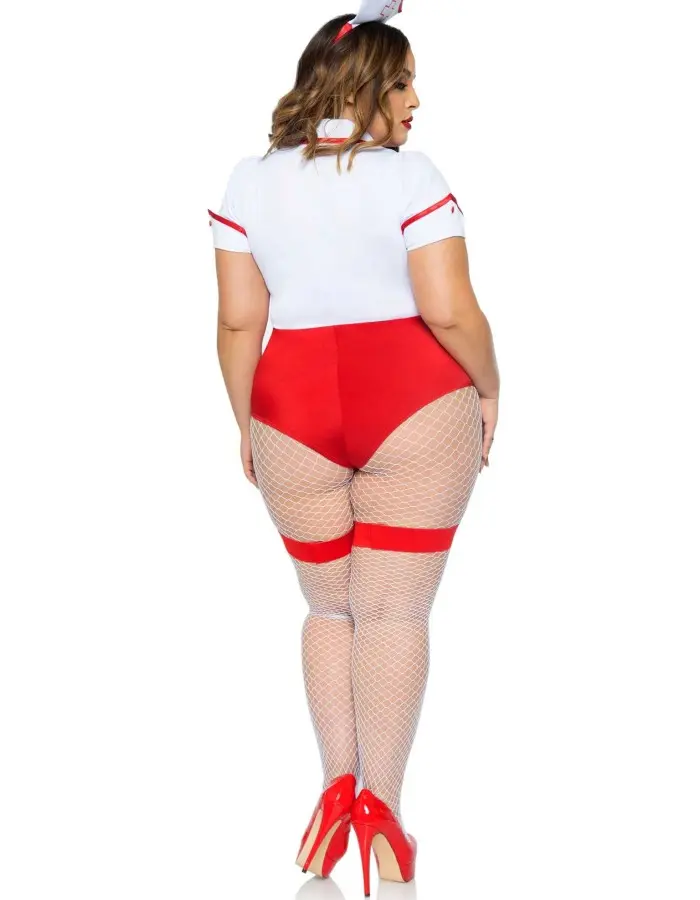 Plus Nurse Feelgood Sexy Costume - 1x/2x - White / Red