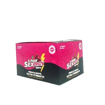 Sexergy - Female Liquid Shot 12 Ct Display -  Cherry