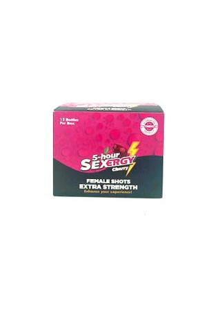 Sexergy - Female Liquid Shot 12 Ct Display -  Cherry