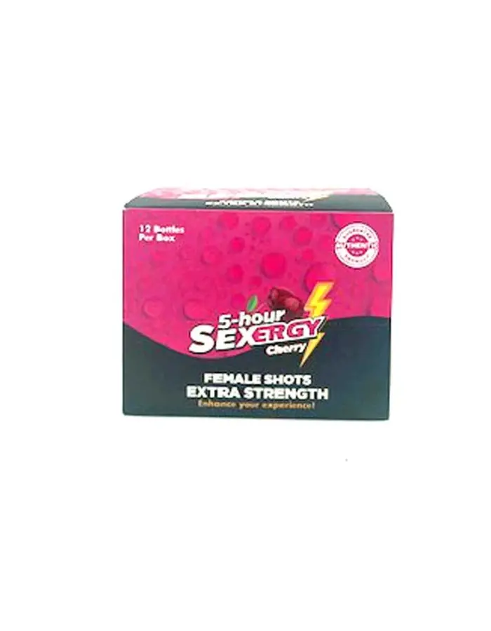 Sexergy - Female Liquid Shot 12 Ct Display -  Cherry