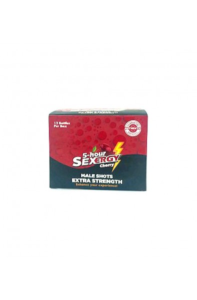 Sexergy - Male Liquid Shot 12 Ct Display - Cherry