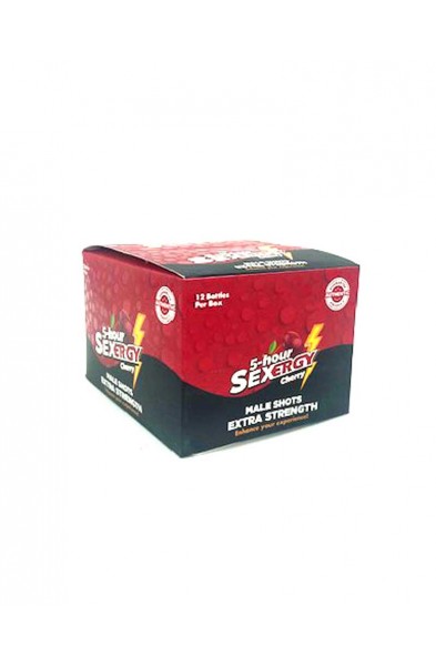 Sexergy - Male Liquid Shot 12 Ct Display - Cherry