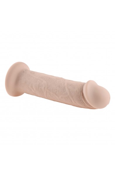 7 Inch Girthy Vibrating Dong - Light