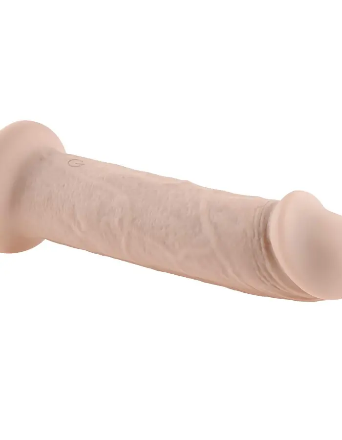 7 Inch Girthy Vibrating Dong - Light