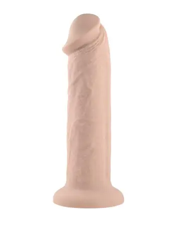 7 Inch Girthy Vibrating Dong - Light