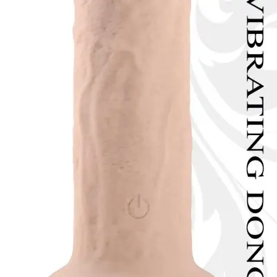 7 Inch Girthy Vibrating Dong - Light