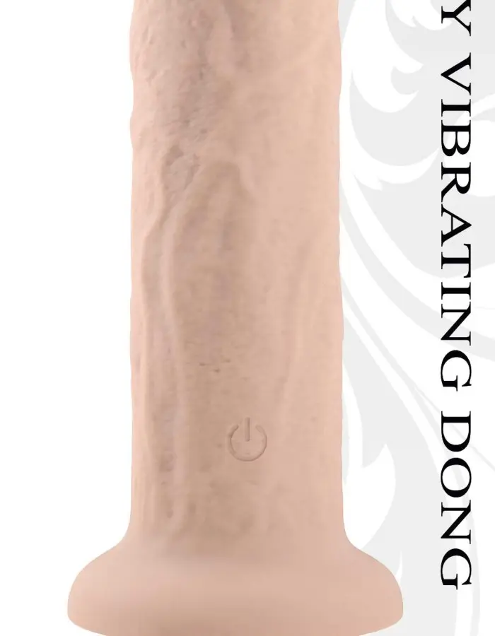 7 Inch Girthy Vibrating Dong - Light