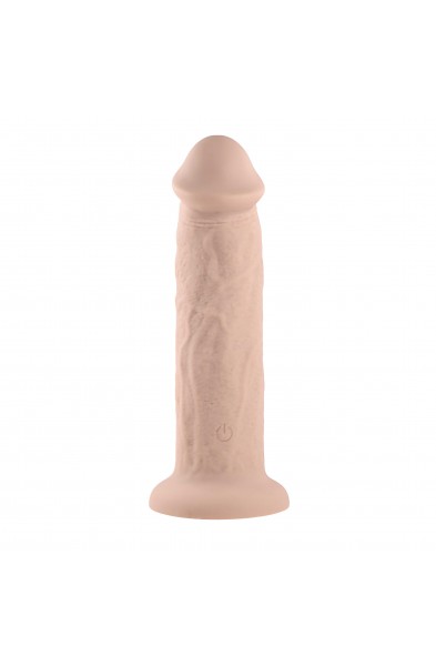 7 Inch Girthy Vibrating Dong - Light