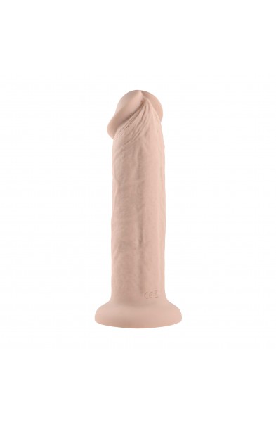 7 Inch Girthy Vibrating Dong - Light