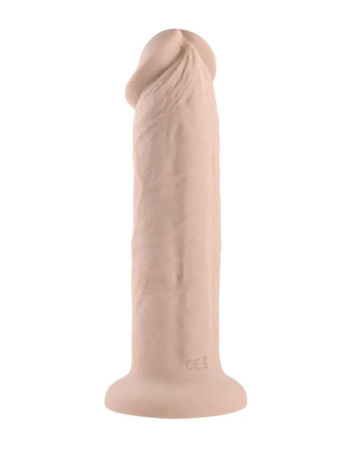 7 Inch Girthy Vibrating Dong - Light