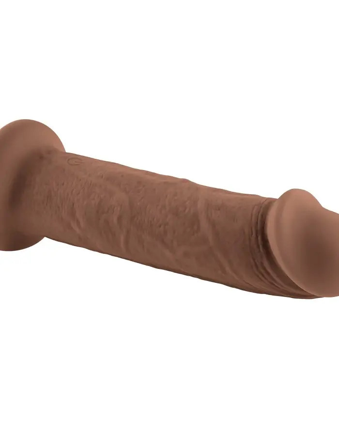 7 Inch Girthy Vibrating Dong - Dark
