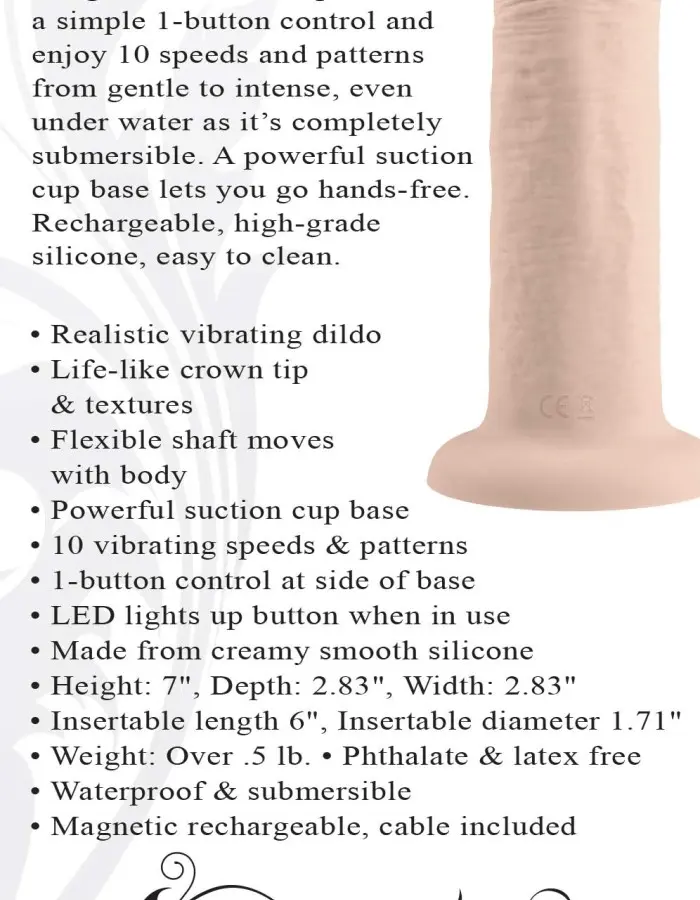 6 Inch Girthy Vibrating Dong - Light