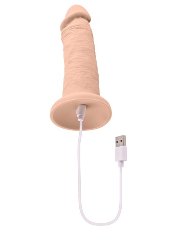 6 Inch Girthy Vibrating Dong - Light