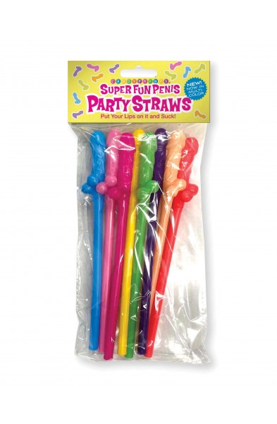 Super Fun Penis Straws - Multicolor