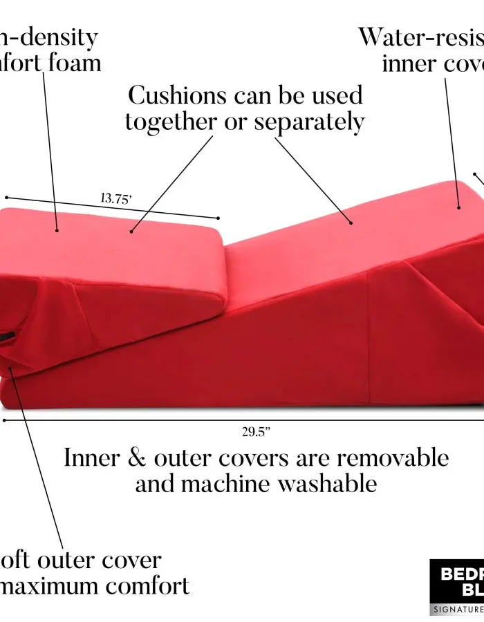 Love Cushion Set Foam Wedge Pillow Set - Red