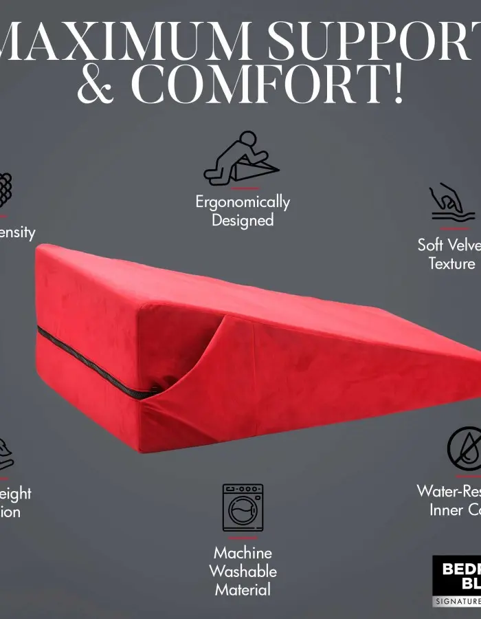 Xl-Love Cushion Large Wedge Pillow - Red