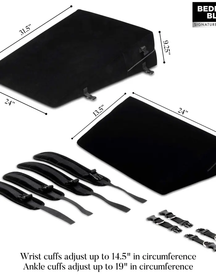 Bondage Cushion Set Bondage Foam Wedge Pillow Set  - Black