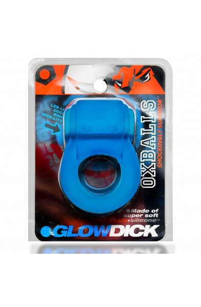 Glowdick Cockring With Led - Blue Ice