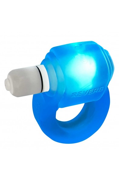 Glowdick Cockring With Led - Blue Ice