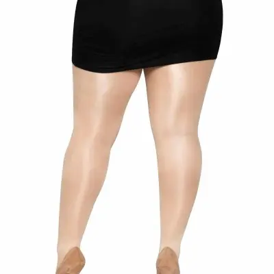 Suki Plus Sheer Tights - Queen - Nude