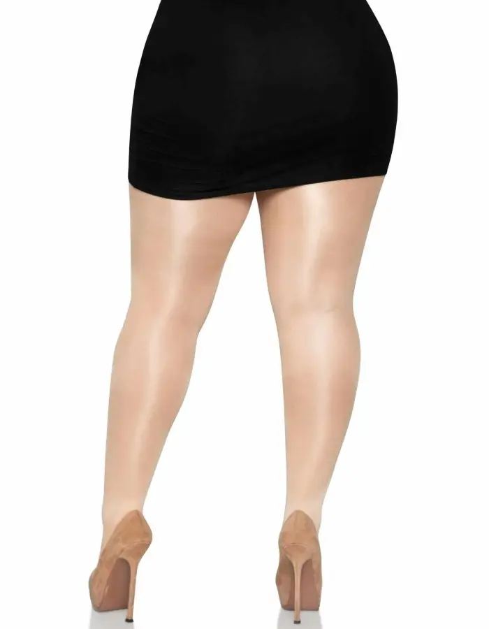 Suki Plus Sheer Tights - Queen - Nude