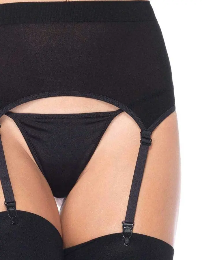 Zara Garter Belt and Stocking - Queen - Black