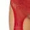 Casey Rhinestone Fishnet Suspender Pantyhose - One Size - Red