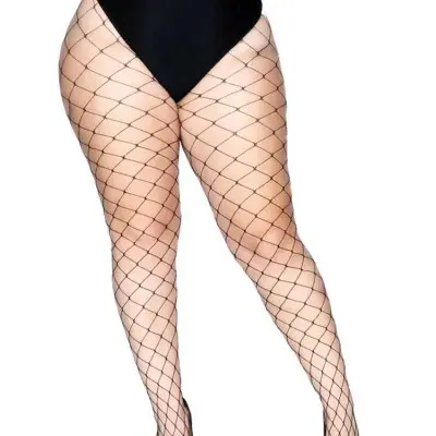 Fence Net Pantyhose - Queen - Black
