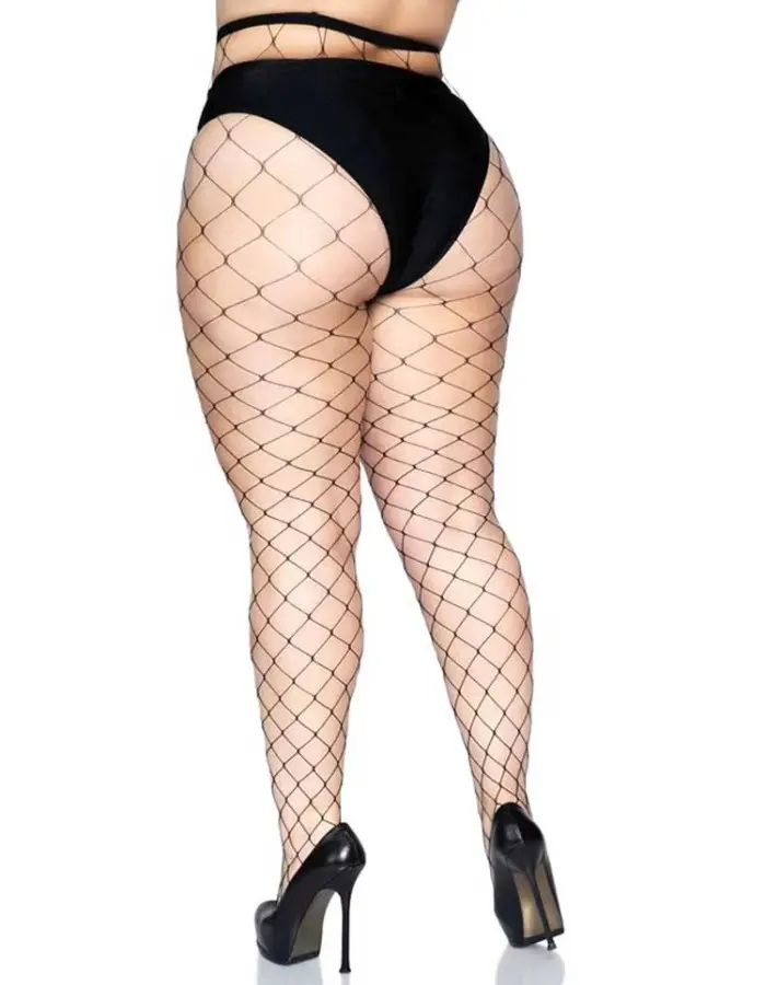 Fence Net Pantyhose - Queen - Black