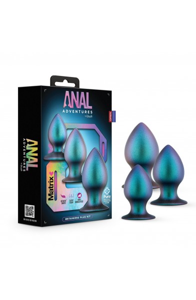 Anal Adventures Matrix - Metaverse Plug Kit - Dark Millenia