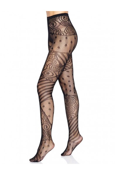 Doll Net Tights - One Size - Black