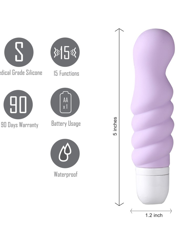 Chloe Silicone Twissty Mini Vibe - Purple