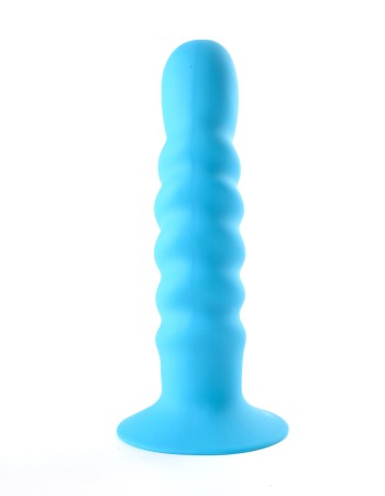 Kendall Silicone Dong Swirled Satin Finish - Neon  Blue