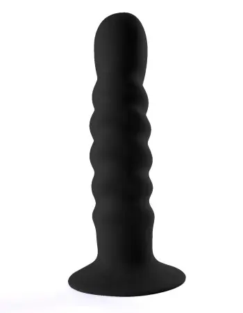Kendall Silicone Dong Swirled Satin Finish - Black