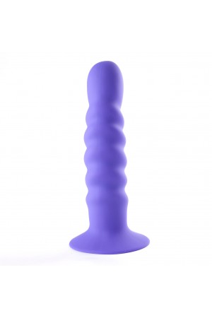 Kendall Silicone Dong Swirled Satin Finish - Neon  Purple