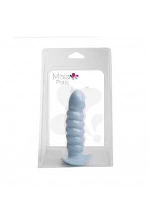 Paris Silicone Ribbed Dong - Blue