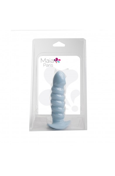 Paris Silicone Ribbed Dong - Blue