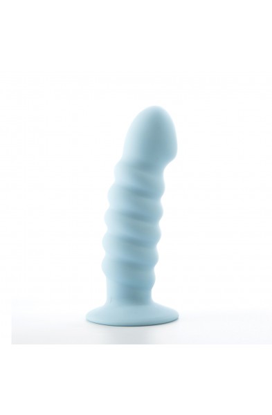 Paris Silicone Ribbed Dong - Blue