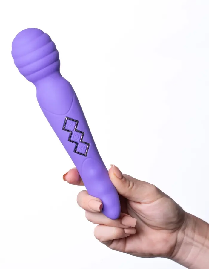 Zoe Twisty Dual Vibrating Pleasure Wand - Purple